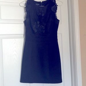 Black satin bebe dress
